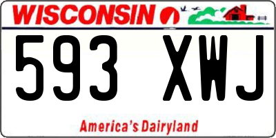 WI license plate 593XWJ