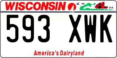 WI license plate 593XWK