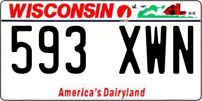 WI license plate 593XWN