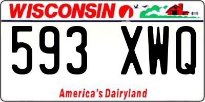 WI license plate 593XWQ