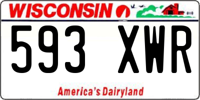 WI license plate 593XWR