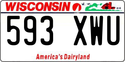 WI license plate 593XWU