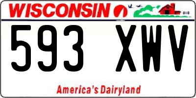 WI license plate 593XWV