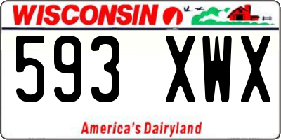 WI license plate 593XWX