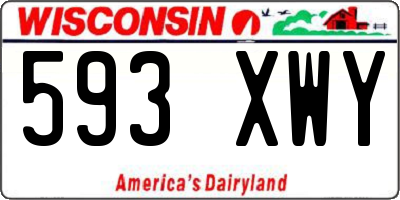 WI license plate 593XWY