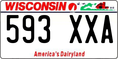 WI license plate 593XXA