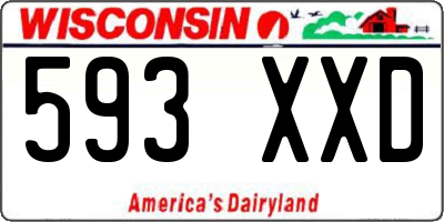 WI license plate 593XXD