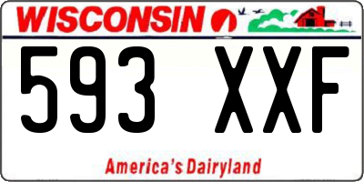 WI license plate 593XXF