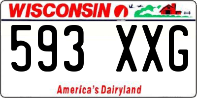 WI license plate 593XXG