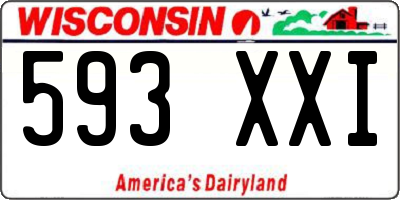 WI license plate 593XXI