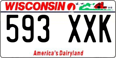 WI license plate 593XXK
