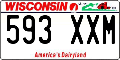 WI license plate 593XXM
