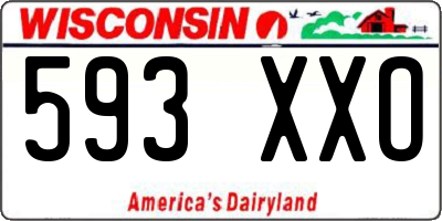 WI license plate 593XXO