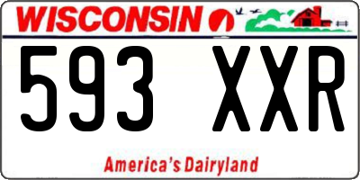 WI license plate 593XXR