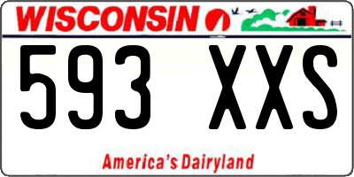WI license plate 593XXS