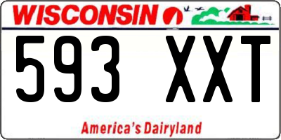 WI license plate 593XXT