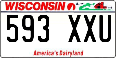 WI license plate 593XXU