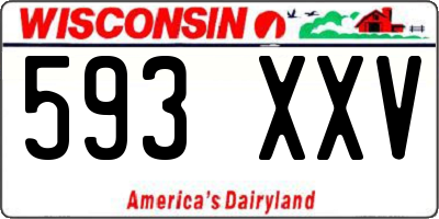 WI license plate 593XXV