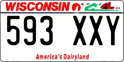 WI license plate 593XXY