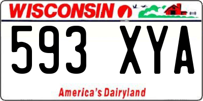 WI license plate 593XYA