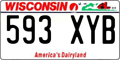 WI license plate 593XYB