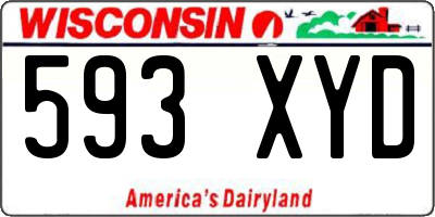 WI license plate 593XYD