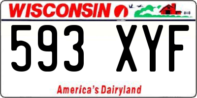 WI license plate 593XYF