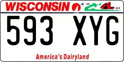 WI license plate 593XYG