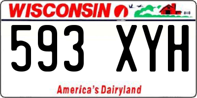 WI license plate 593XYH