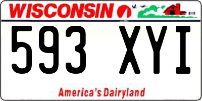 WI license plate 593XYI