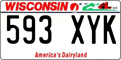 WI license plate 593XYK