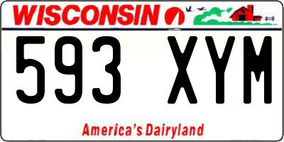 WI license plate 593XYM