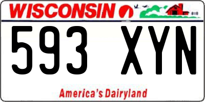 WI license plate 593XYN