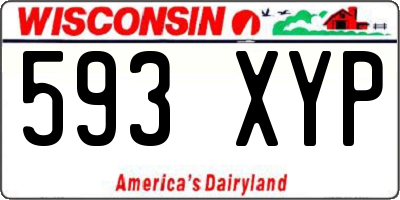 WI license plate 593XYP