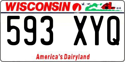 WI license plate 593XYQ