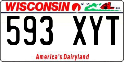 WI license plate 593XYT