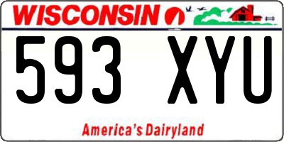 WI license plate 593XYU