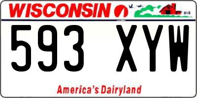 WI license plate 593XYW