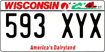 WI license plate 593XYX