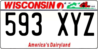 WI license plate 593XYZ