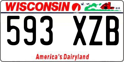 WI license plate 593XZB