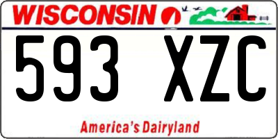 WI license plate 593XZC