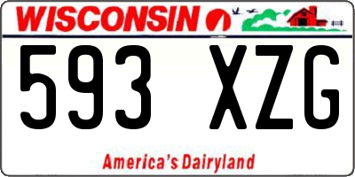 WI license plate 593XZG