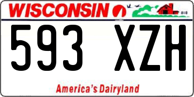 WI license plate 593XZH