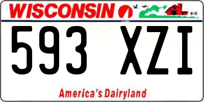 WI license plate 593XZI