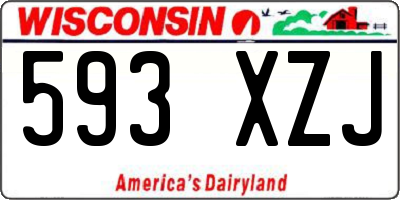 WI license plate 593XZJ