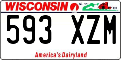 WI license plate 593XZM