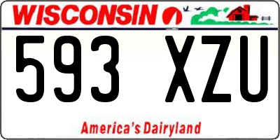 WI license plate 593XZU