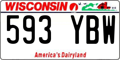 WI license plate 593YBW