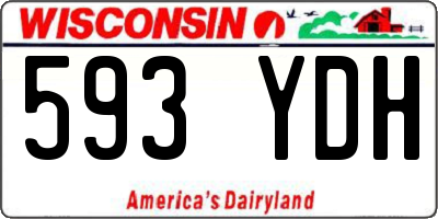 WI license plate 593YDH